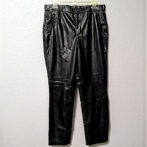 NEW JM Sportswear Faux Leather Pants for Women Sz. L NWT